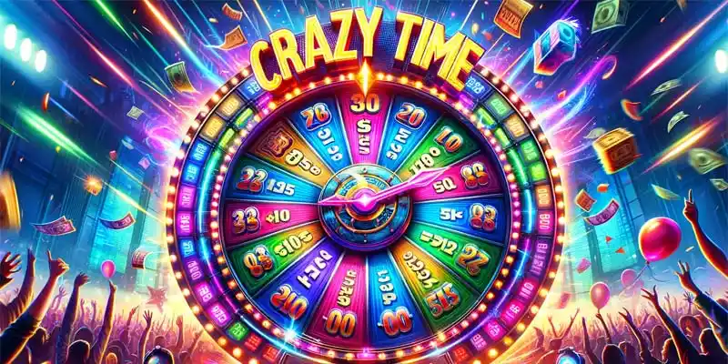 Detailed interface of the Crazy Time betting screen on 24betting